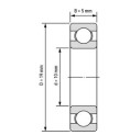 بلبرینگ شیار عمیق فولادی ضدزنگ SS 6800 open / SS 61800 open dry 10x19x5mm بلبرینگ شیار عمیق فولادی ضدزنگ SS 6800 open / SS 61800 open dry 10x19x5mm