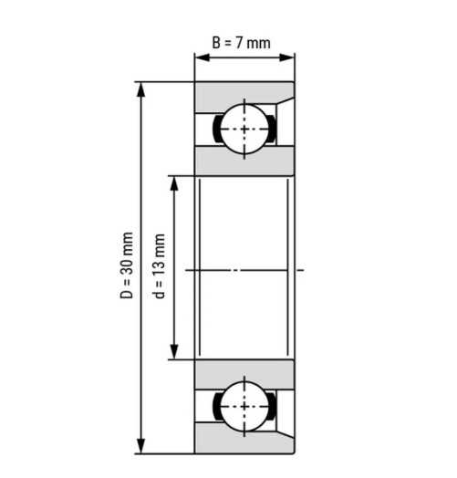 بلبرینگ کف گرد E14 / EN14 14x35x8 mm