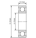 بلبرینگ کامل سرامیکی شیارعمیق CE6000-Si3N4-PEEK open 10x26x8 mm بلبرینگ کامل سرامیکی شیارعمیق CE6000-Si3N4-PEEK open 10x26x8 mm