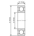بلبرینگ کامل سرامیکی شیارعمیق CE6005-Si3N4-PEEK open 25x47x12 mm بلبرینگ کامل سرامیکی شیارعمیق CE6005-Si3N4-PEEK open 25x47x12 mm